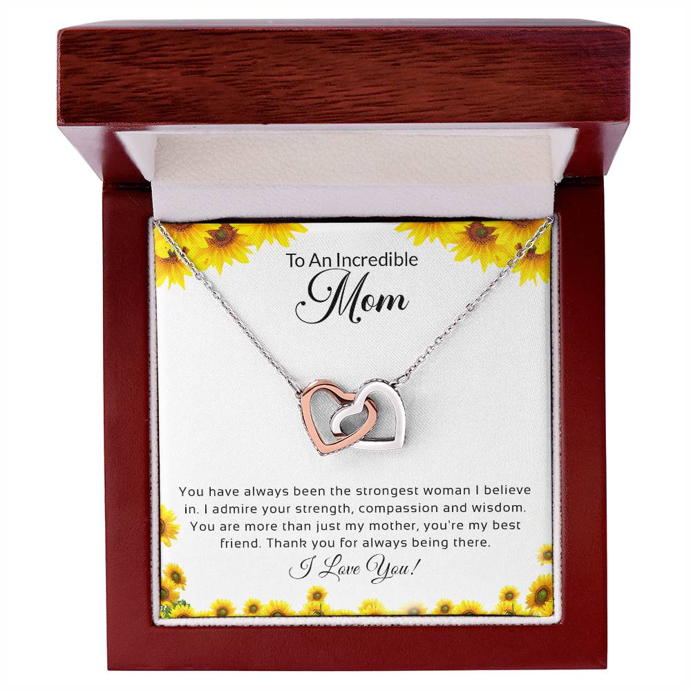 To an Incredible Mom | Interlocking Hearts necklace