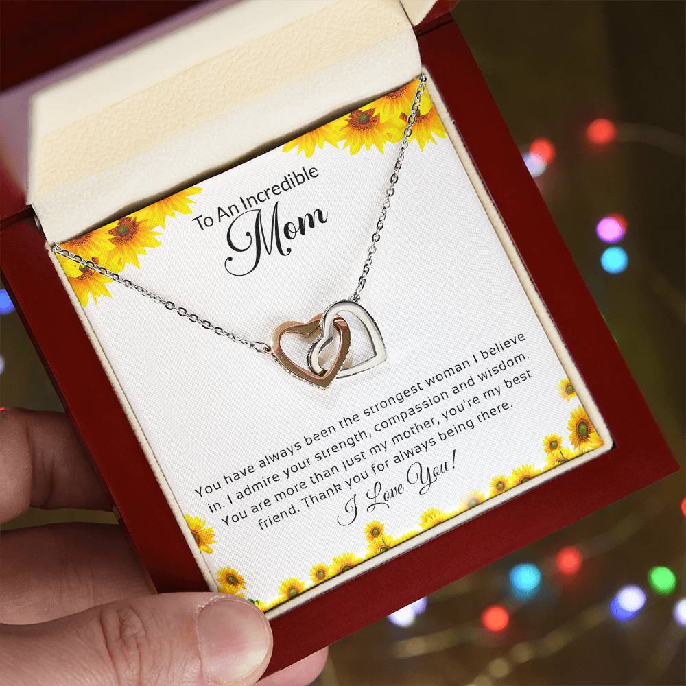 To an Incredible Mom | Interlocking Hearts necklace