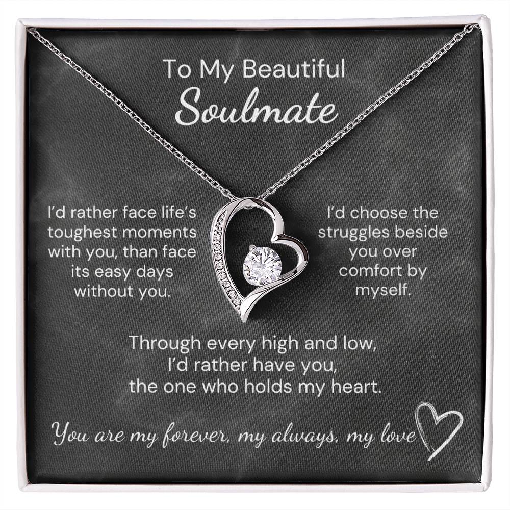 My Beautiful Soulmate, Heart Pendant Necklace