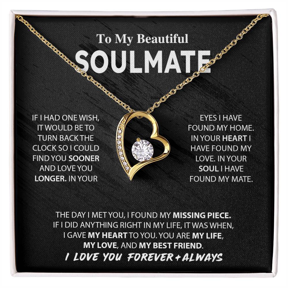 To My Beautiful Soulmate | Forever Love Necklace