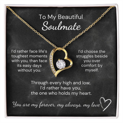 My Beautiful Soulmate, Heart Pendant Necklace