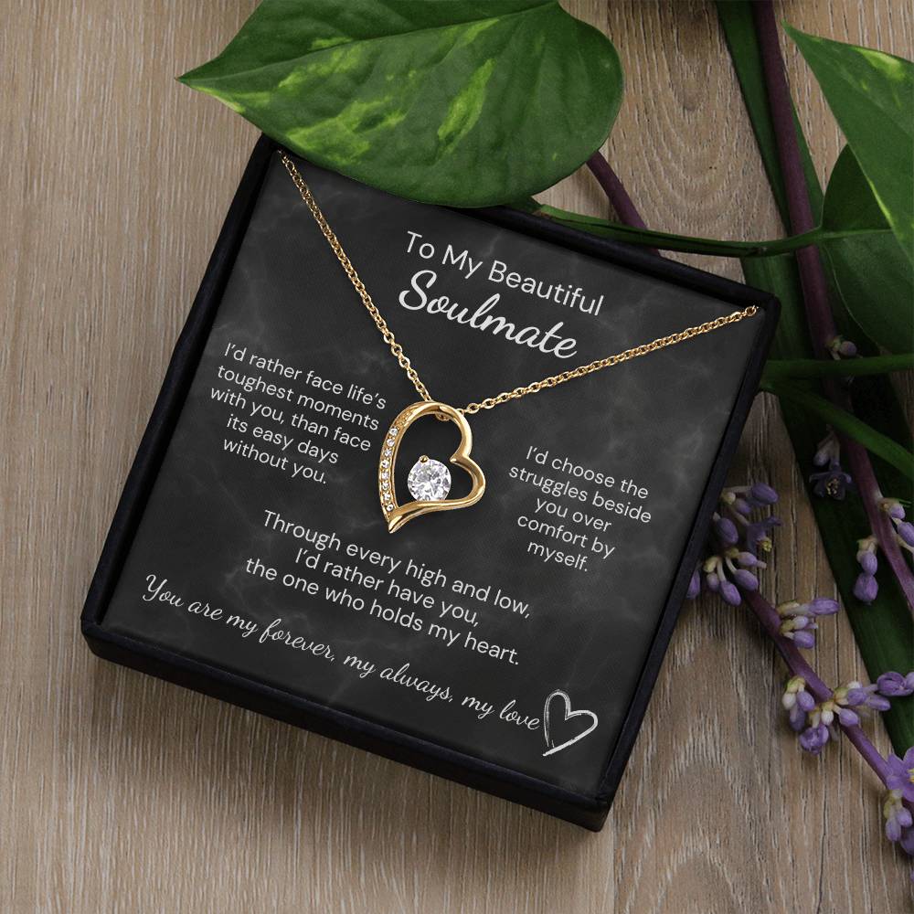 My Beautiful Soulmate, Heart Pendant Necklace