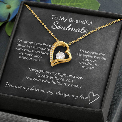 My Beautiful Soulmate, Heart Pendant Necklace