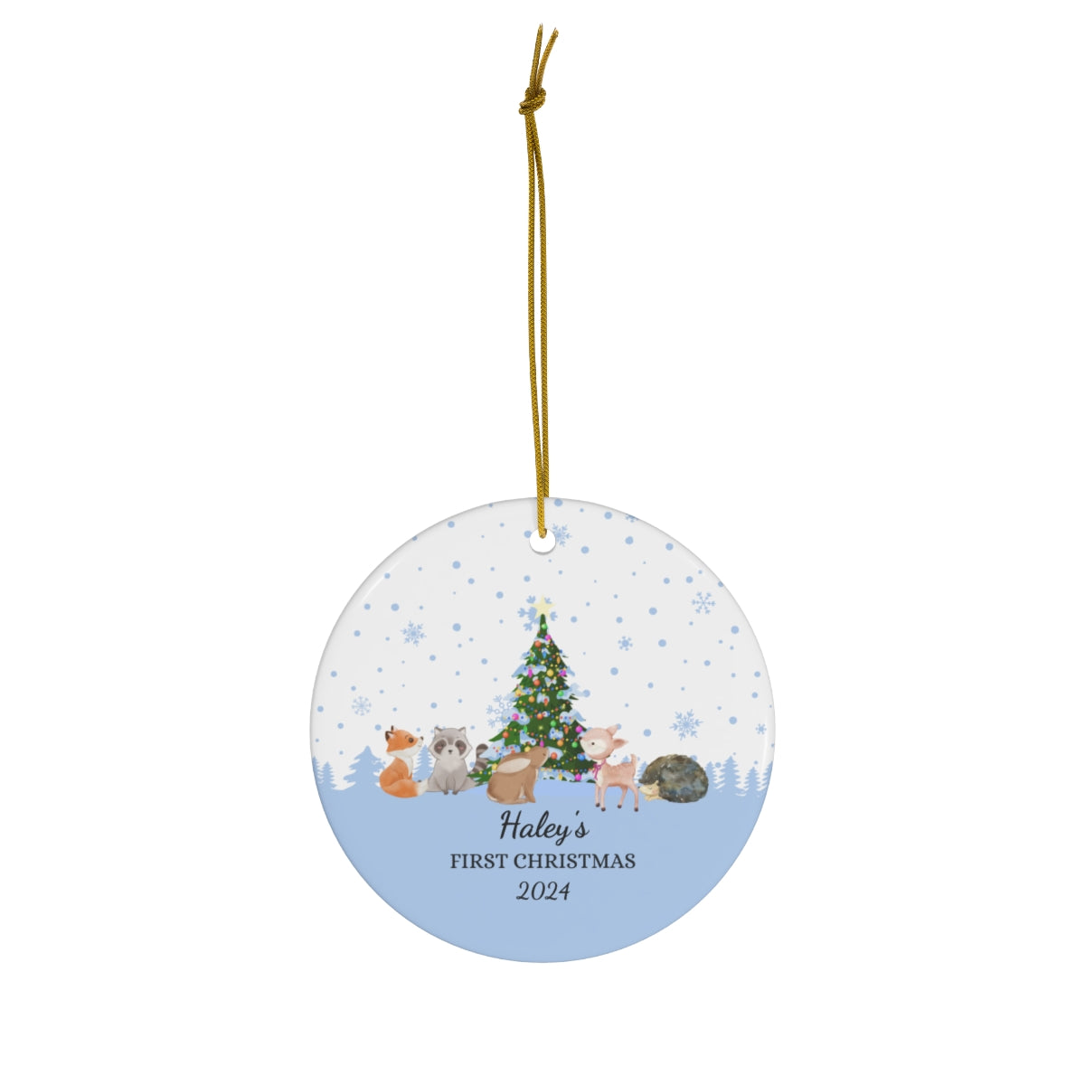 Personalized Ceramic Ornament, 2-Side Print With Your Personalization, Three Shapes To Choose From