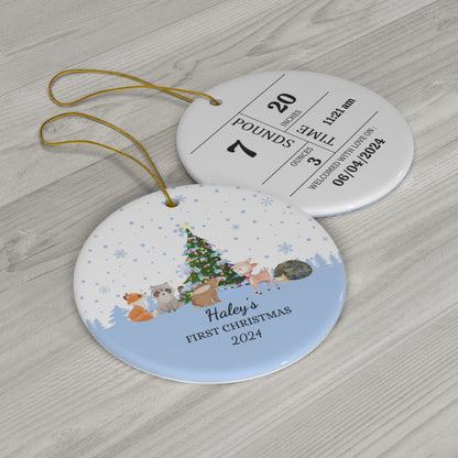 Personalized Ceramic Ornament, 2-Side Print With Your Personalization, Three Shapes To Choose From