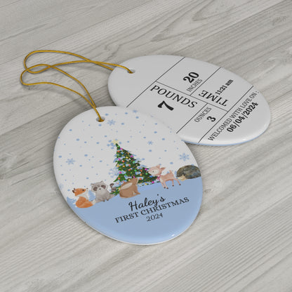 Personalized Ceramic Ornament, 2-Side Print With Your Personalization, Three Shapes To Choose From