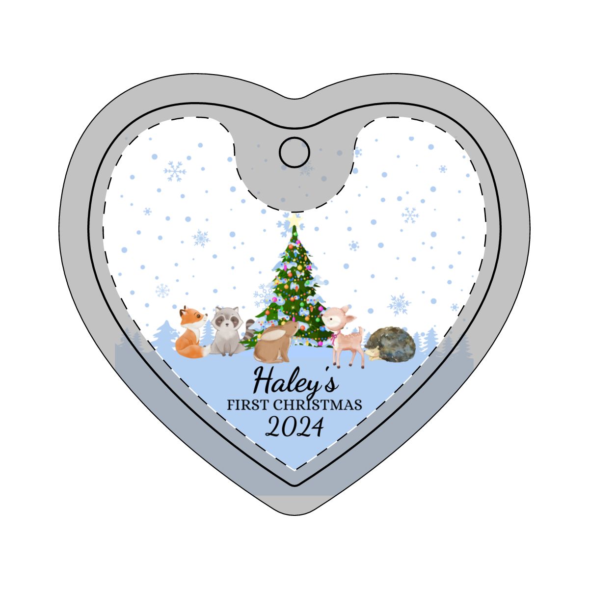 Personalized Ceramic Ornament, 2-Side Print With Your Personalization, Three Shapes To Choose From