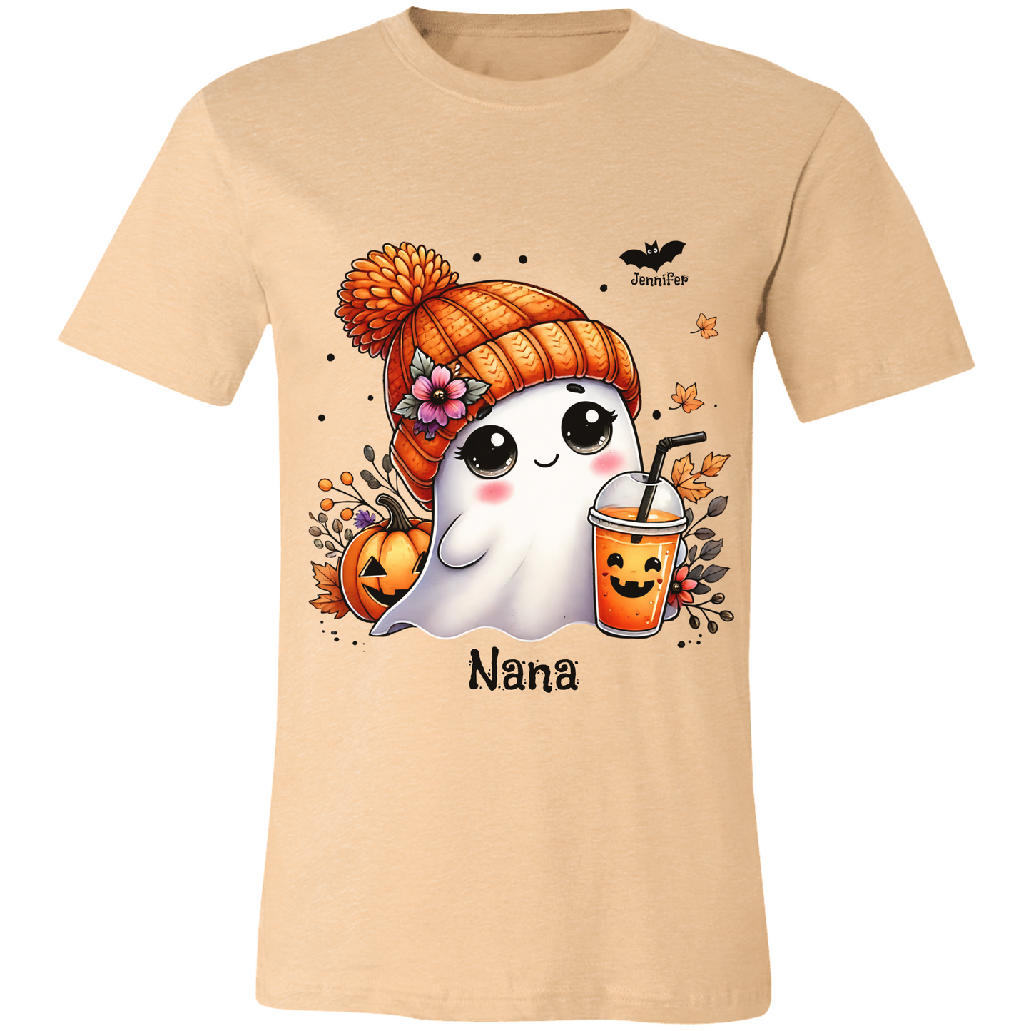 Personalized Cute Ghost Halloween T-Shirt