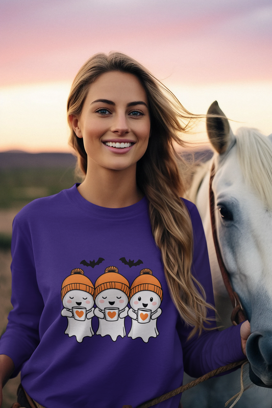 Cute Ghost 15 & 11oz Mug & Long Sleeve (LS) T-Shirt