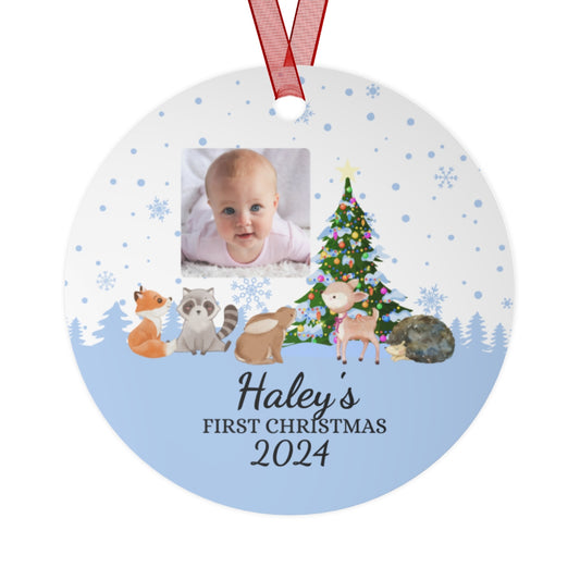 Adorable Ceramic Or Metal Ornament, 2-Side Print, Personalized