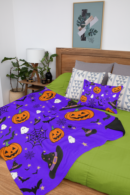 Halloween Pumpkin, Bat Blanket