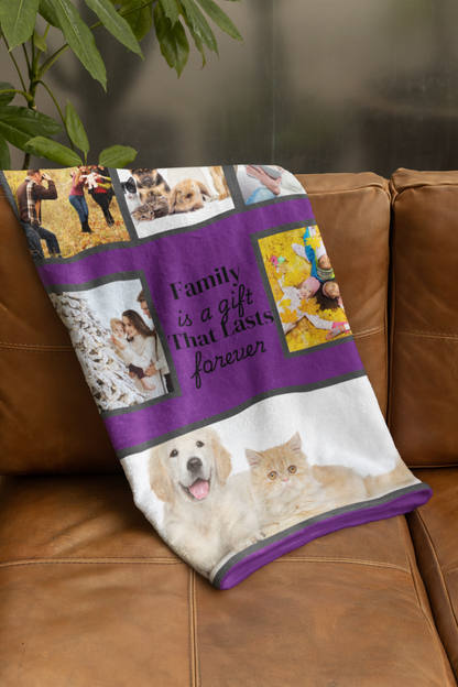 Personalize With Your Photos, Cozy Plush Fleece Blanket 60x80